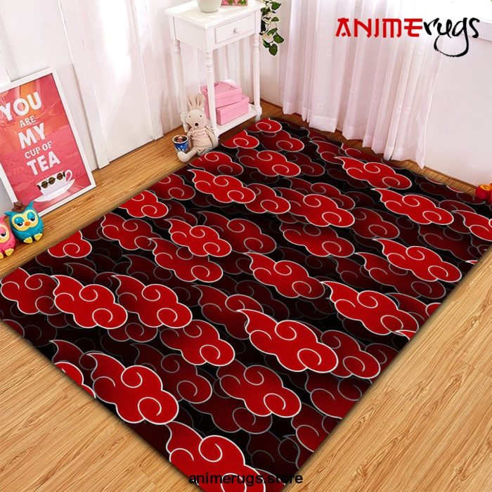 Akatsuki Cloud 3D Naruto Anime Rug Carpet Rug Home Room Decor Premium Rectangle Rug / Small Official Rug Merch