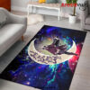 Anime Girl Soul Eater Love You To The Moon Galaxy Carpet Rug Home Room Decor Back