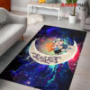 Bokuhina Love You To The Moon Galaxy Carpet Rug Home Room Decor Back