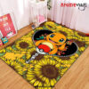 Charmander Pokemon Sunflower Zipper Rug Carpet Rug Home Room Decor Premium Rectangle Rug / Small Official Rug Merch