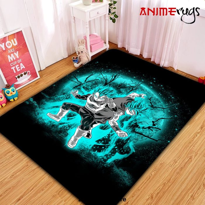 Goku Vegeta Moonlight Area Carpet Rug Home Decor Bedroom Living Room Decor Small / Premium Rectangle Rug Official Rug Merch