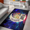 Hinata And Tobio Haikyuu Love You To The Moon Galaxy Carpet Rug Home Room Decor Back