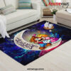 Mario Couple Love You To The Moon Galaxy Carpet Rug Home Room Decor Back