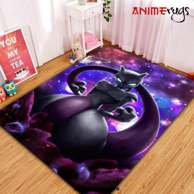 Mewtwo Galaxy Pokemon Rug Carpet Rug Home Room Decor Premium Rectangle Rug / Small Official Rug Merch