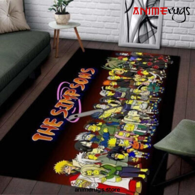 Naruto As The Simpsons Area Rug Living Room Rug Home Decor Anime Manga Ofd 03111 - Dreamrooma