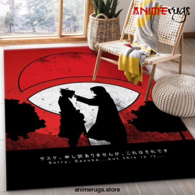 Naruto Shippuuden Sasuke And Itachi Uchiha Forehead Poke Anime Area Rug Living Room And Bed Room Rug Rug Regtangle Carpet Floor Decor Home Decor - Dreamrooma