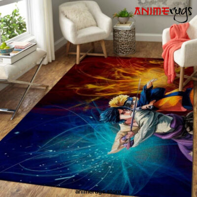 Naruto Vs Sasuke Area Rug Living Room Rug Home Decor Anime Manga Ofd 190922 - Dreamrooma