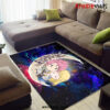 Natsu Fairy Tail Anime Love You To The Moon Galaxy Carpet Rug Home Room Decor Back