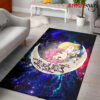 Natsu Fairy Tail Anime Love You To The Moon Galaxy Carpet Rug Home Room Decor Back