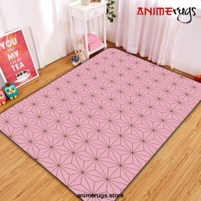 Nezuko Haori Pattern Demon Slayer Kimetsu No Yaiba Carpet Rug Home Room Decor Small / Premium Rectangle Rug Official Rug Merch