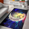 Pikachu Pokemon Sleep Love You To The Moon Galaxy Carpet Rug Home Room Decor Back