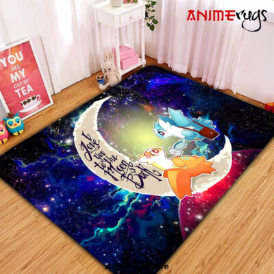 Pokemon Couple Latios Latias Love You To The Moon Galaxy Carpet Rug Home Room Decor Small / Premium Rectangle Rug Official Rug Merch