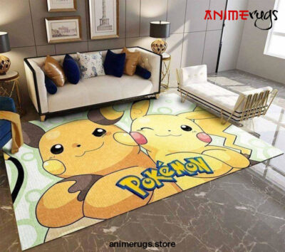 Pokemon Pika Pika Anime Movies Area Rugs Living Room Carpet Christmas Gift Rug Regtangle Carpet Floor Decor Home Decor - Dreamrooma