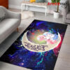 Ram And Rem Re Zero Love You To The Moon Galaxy Carpet Rug Home Room Decor Back