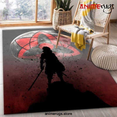 Sasuke Sharingan Bloodmoon Anime Area Rug Living Room And Bed Room Rug Rug Regtangle Carpet Floor Decor Home Decor - Dreamrooma