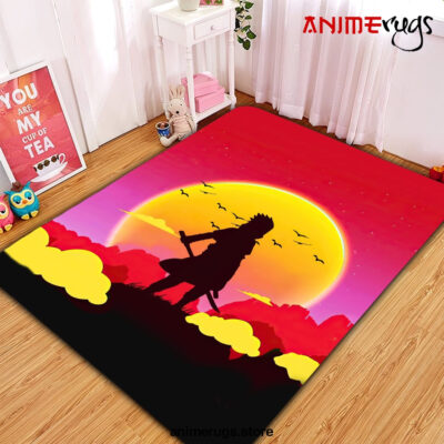 Uchiha Sasuke Naruto Sunset Rug Carpet Rug Home Room Decor Premium Rectangle Rug / Small Official Rug Merch