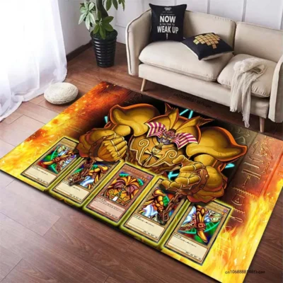 Anime Yugioh Yellow Cards Rug