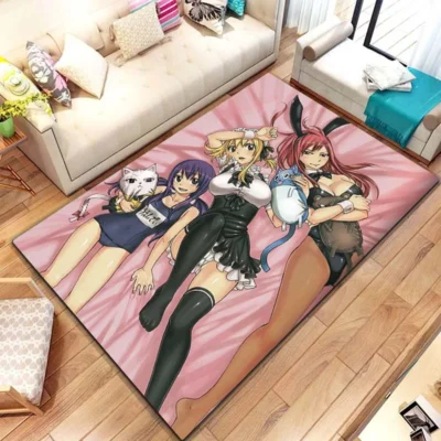 Fairy Tail Anime Pink Rug