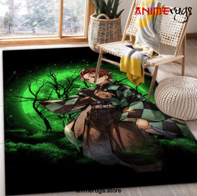 Tanjiro Demon Slayer Moonlight Anime Rug - Anime Rugs Store