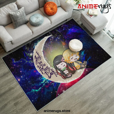 Zenitsu And Nezuko Chibi Demon Slayer Anime Rug - Anime Rugs Store