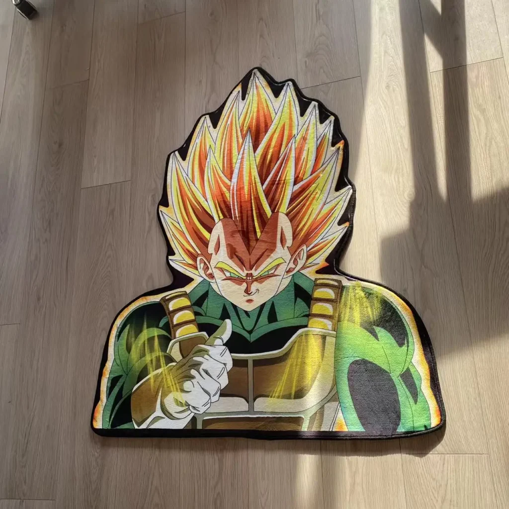 kf S61f64d08d14f45aa9cd99565e0a4eb80x Anime Dragon Ball Z Yellow Hair Gogeta Anti slip Manga Rugs Bedroom Geek Home Decor Anti - Anime Rugs Store